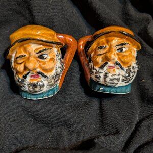 Ceramic Toby style sale & pepper shakers